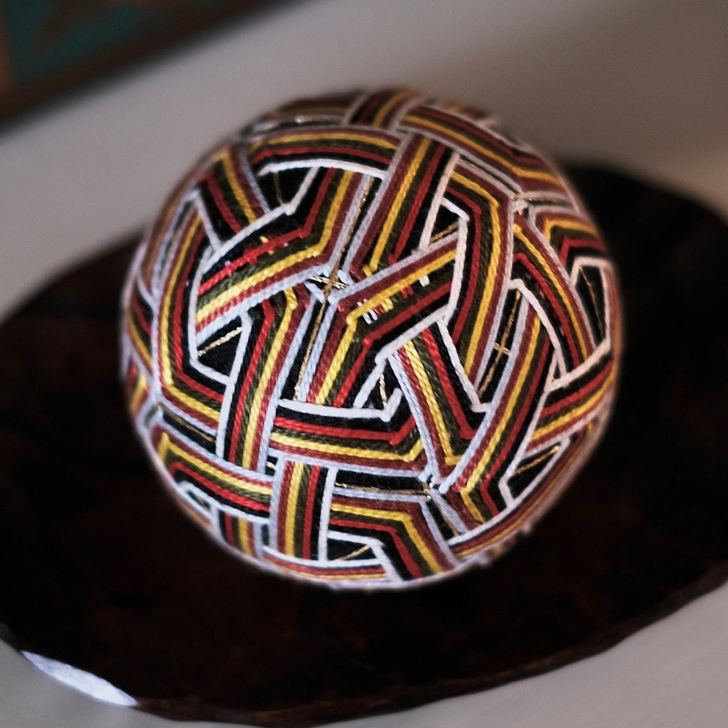 手工日本刺繡手毬|結命の糸