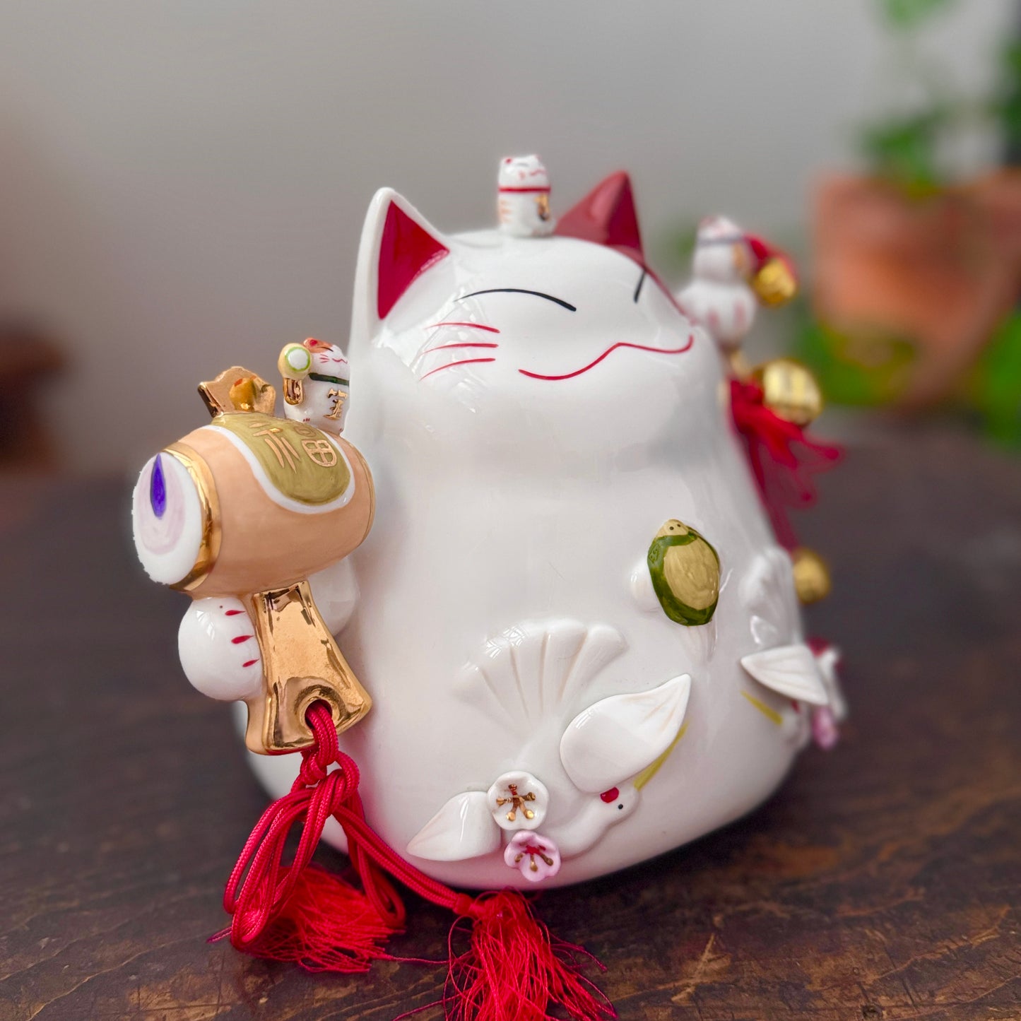 鶴龜福壽招福貓